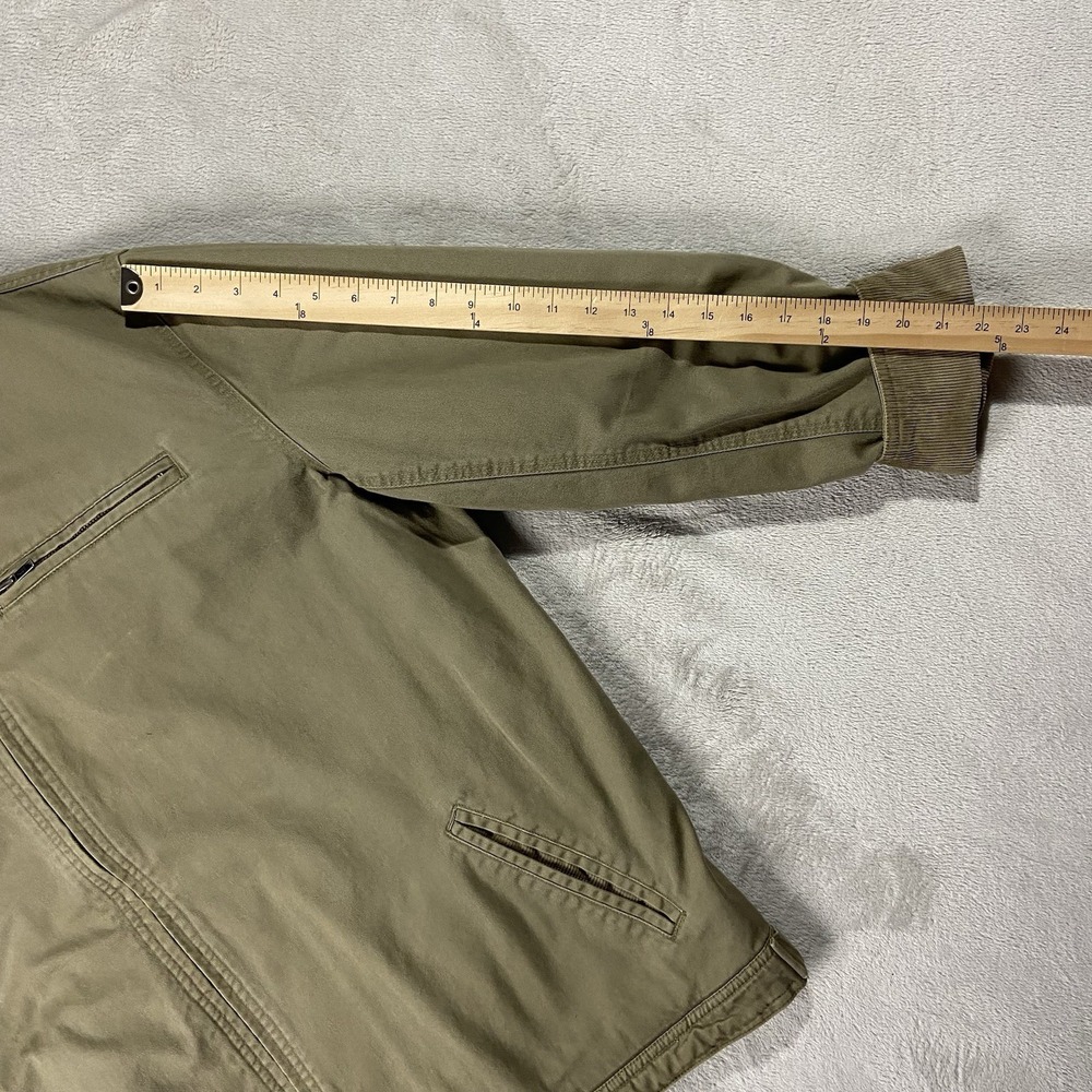 VTG Y2K Old Navy Cotton Canvas Full Zip Chore Coat Army Green Men's XL Utility - Picture 12 of 15